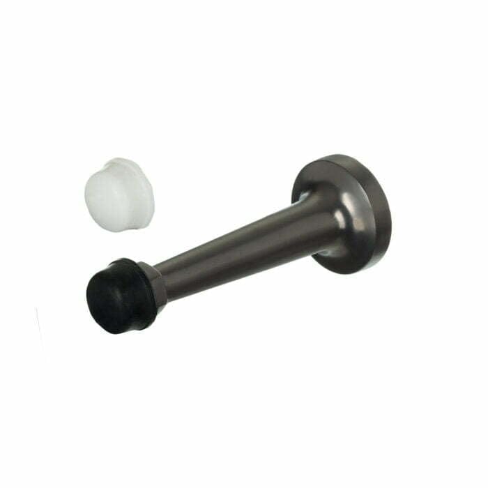 Door Stop Wall Mount 80mm Satin Graphite grey