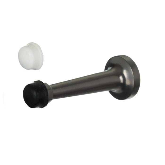 Door Stop Wall Mount 80mm Satin Graphite grey