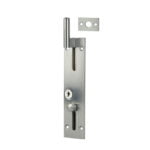 Flush Bolt Necked - Locking 150mm Satin Chrome silver