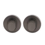 Double Turn Round Rose Satin Graphite grey door lock