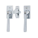 French Double Door Fastener Chrome