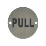 Pull Plate Round 75mm Stainless Steel