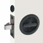 Round Cavity Slider Privacy Set Matt Black