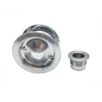 Round Cavity Slider Passage Set Satin Chrome