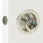 Round Cavity Slider Passage Set Satin Nickel