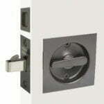 Square Cavity Slider Privacy Set Satin Graphite