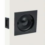 Square Cavity Slider Passage Set Matt Black