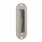 Oval Edge Flush Pull Face Fix 120mm x 40mm Stainless Steel