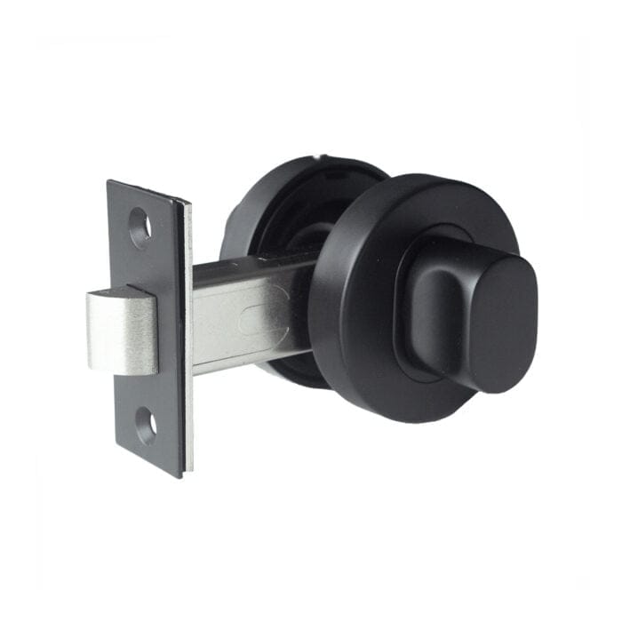 Latch Turn Kit Round Rose Matt Black - Image 1