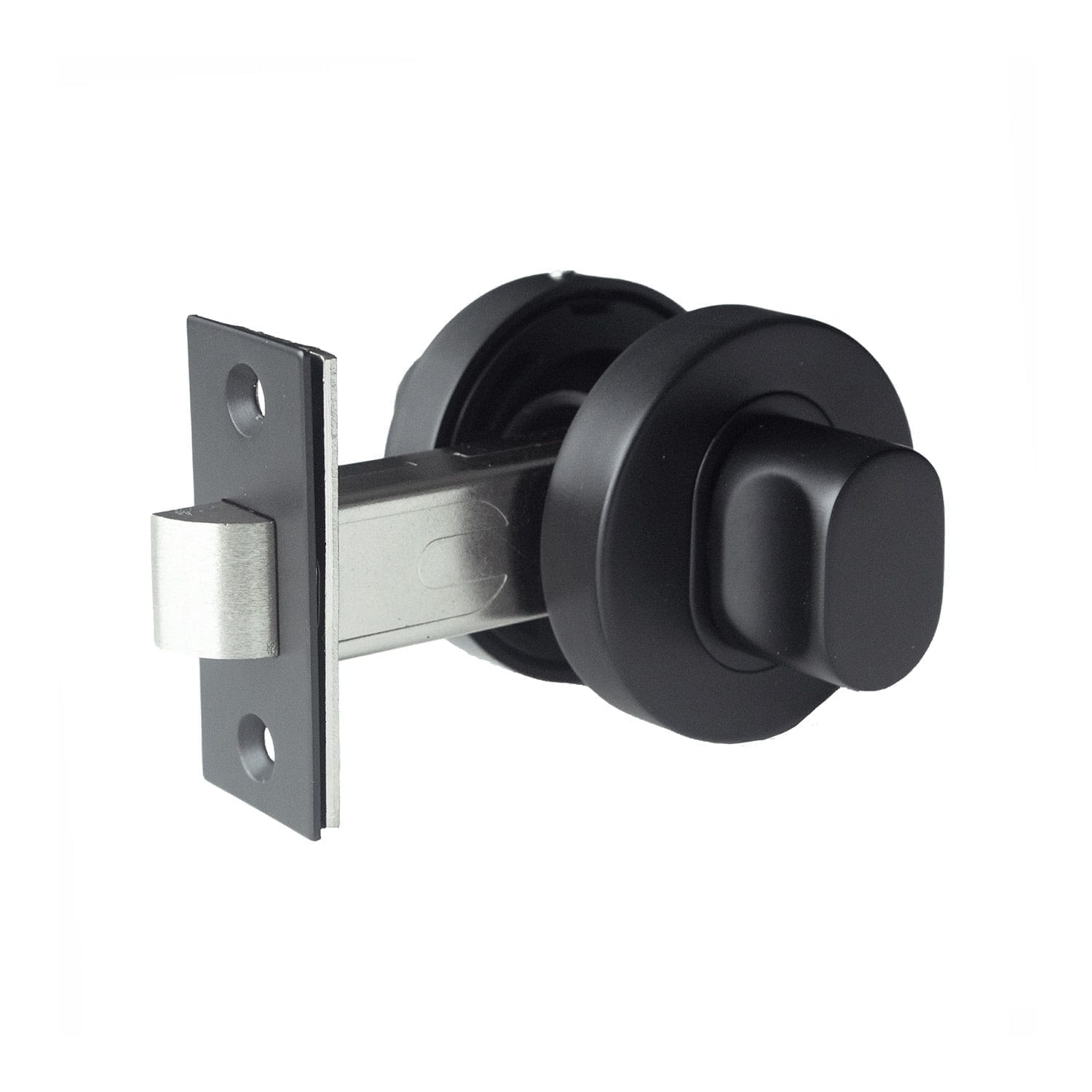 719RBLK-1.jpg Latch Turn Kit Round Rose Matt Black - Image 1