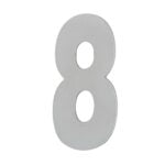 House Number EIGHT '8' - Concealed fix 100mm Stainless Steel