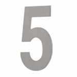 House Number FIVE '5' - Concealed fix 155mm Stainless Steel