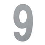 House Number NINE '9' - Concealed fix 155mm Stainless Steel