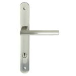 Forli Long Plate Set incl Mortice Lock Satin Nickel door handle