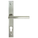 Forli Square Rosette Long Plate Set (furniture only) Satin Nickel door handle