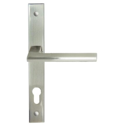 Forli Square Rosette Long Plate Set (furniture only) Satin Nickel door handle