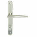 Lucca Long Plate Set incl Mortice Lock Satin Nickel door handle