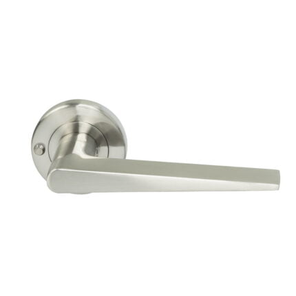 Lucca Lever Integrated Privacy Set Satin Nickel door handle