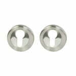 Milano Euro Escutcheon Round Rose Satin Nickel