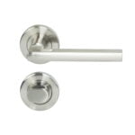 Parma Lever Privacy Set Round Rose Satin Nickel door handle
