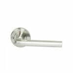 Parma Lever Integrated Privacy Set Round Rose Satin Nickel door handle
