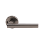 Parma Lever Integrated Privacy Set Round Rose Satin Graphite door handle