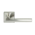 Parma Square Rosette Lever Passage Set Satin Nickel door handle