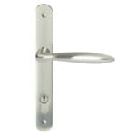 Tivoli Long Plate Set incl Mortice Lock Satin Nickel door handle