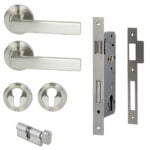 Verona Lever Entrance Set Satin Nickel door handle