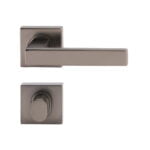 Verona Square Rosette Lever Privacy Set Satin Graphite door handle modern style door handle