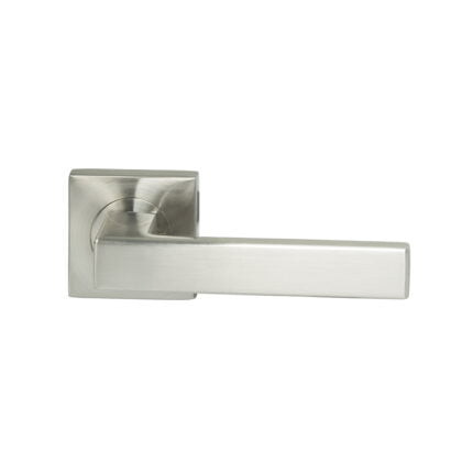Verona Square Rosette Lever Dummy Satin Nickel door handle modern style door handle