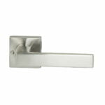 Verona Square Rosette Lever Integrated Privacy Set Satin Nickel door handle