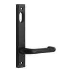 MNC 90 Lever On Narrow Long Plate Matt Black - Internal / Lever / Cylinder Hole