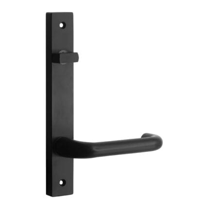 MNC 90 Lever On Narrow Long Plate Matt Black - Internal / Lever / Turn