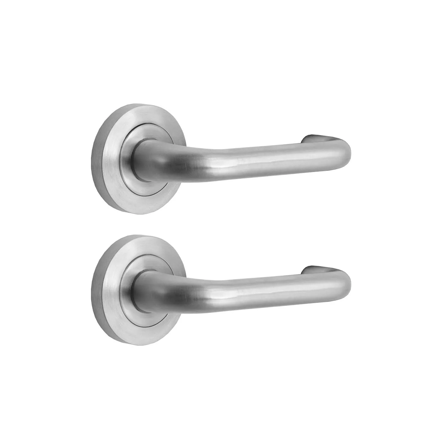 MNC KO Rose Handle Passage Set – Satin Chrome | Miles Nelson