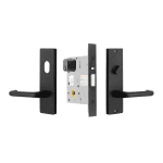 Commercial Entrance Lock Kit with Keys - 90 Lever - Matt Black
