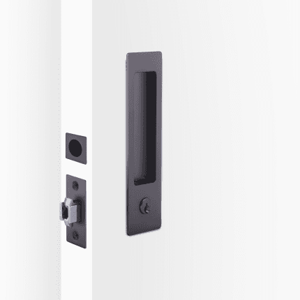 Rectangular Cavity Slider Entrance Locking Kit - Satin Graphite