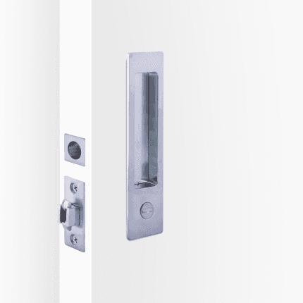 Rectangular Cavity Slider Privacy Kit - Satin Chrome