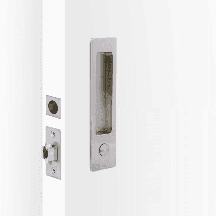 Rectangular Cavity Slider Privacy Kit - Satin Nickel