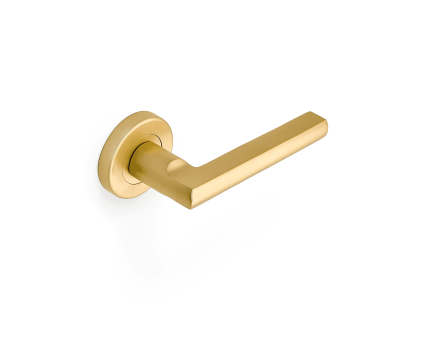 Satin Brass Door Lever (Parma Passage Set)