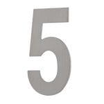 House Number FIVE '5' - Stick on 100mm Stainless Steel