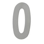 House Number ZERO '0' - Stick on 155mm Stainless Steel