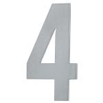 House Number FOUR '4' - Stick on 155mm Stainless Steel