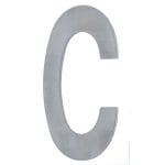 House Letter 'C' - Stick on 100mm Stainless Steel