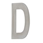 House Letter 'D' - Stick on 100mm Stainless Steel