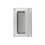 Rectangular Flush Pull 128mm x 84mm Stainless Steel
