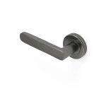 Figo Lever Passage Set - Round Rose - Satin Graphite