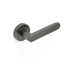 Figo Lever Passage Set - Round Rose - Satin Graphite