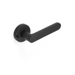 Figo Lever Integrated Privacy Set - Round Rose - Matt Black