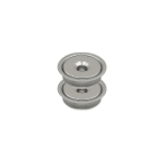 Door Magnets 22 x 8mm - Chrome - 1 pair with cups